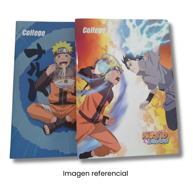 COLLEGE CUADERNO A4 TRIPLE RENGLON NARUTO 80H