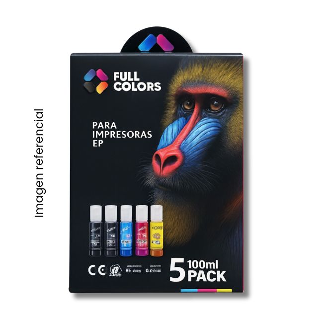 FULLCOLORS TINTA PACK FC-501 2NEGRO + 1CYAN + 1MAGENTA + 1 YELLOW 100ML PARA EPSON