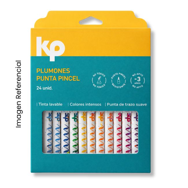 KP PLUMONES PUNTA PINCEL X24