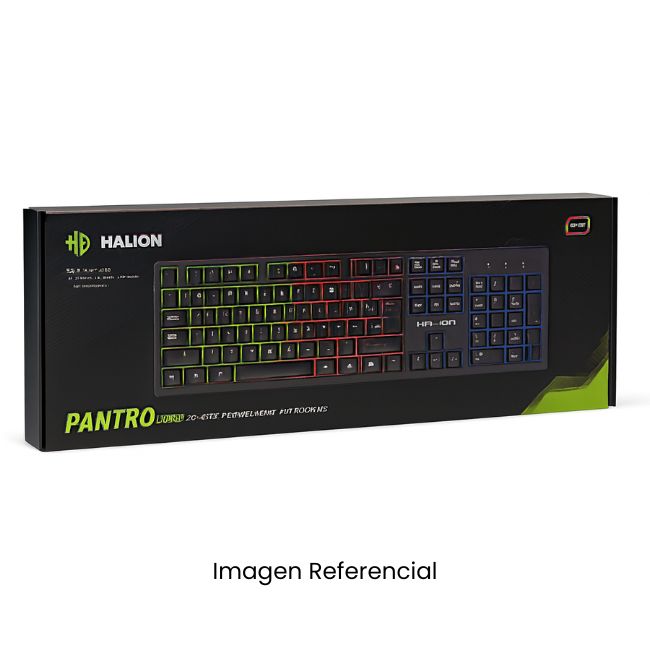 HALION TECLADO GAMER K330 PANTRO RAINBOW MEMBRANA USB 105 TECLAS