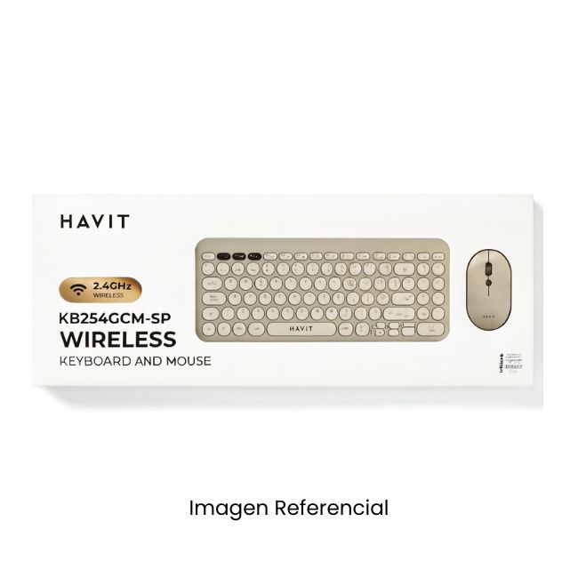 HAVIT KIT TECLADO + MOUSE OFFICE INALAMBRICO KB254GCM-SP GREY
