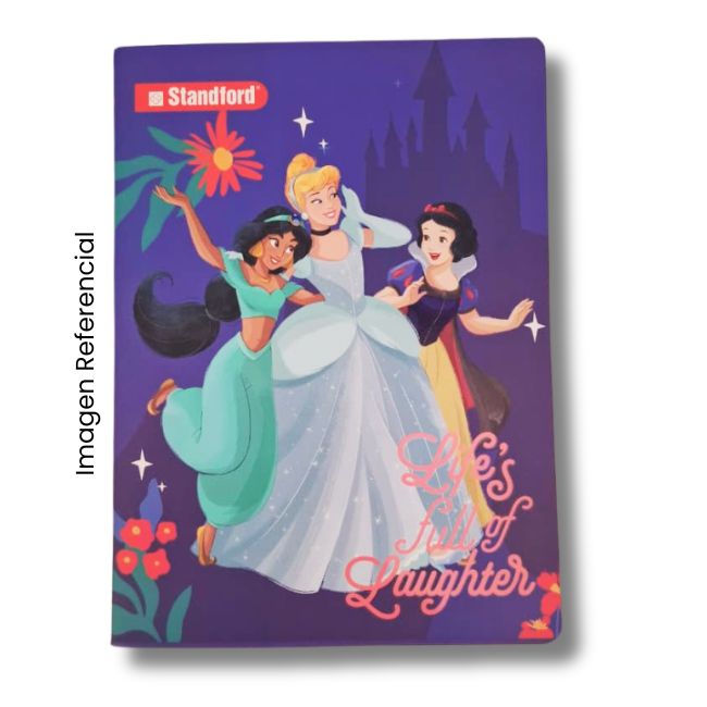 STANDFORD CUADERNO A4 TRIPLE RENGLON C/SOMBRA PRINCESAS 80 HOJAS A26
