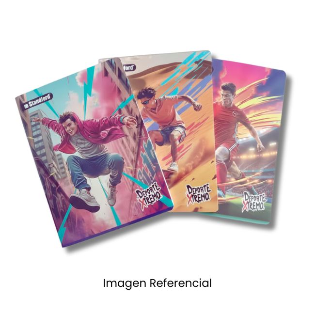 STANDFORD CUADERNO A4 CUADRICULADO DEPORTE EXTREMO 80 HOJAS A26