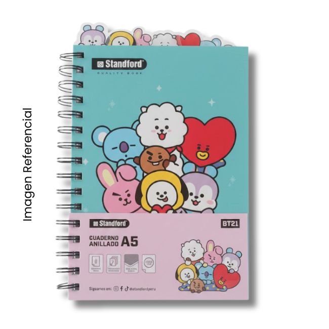 STANDFORD CUADERNO ESPIRAL A5 160HJ #BT21