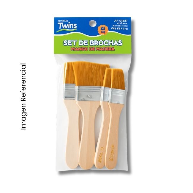 TWINS SET DE BROCHAS X4 UND (TAMAÑO #3,#5,#7,#9) AR-01820