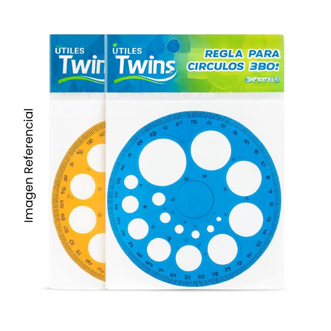 TWINS REGLA PARA CIRCULOS 360° COLORES SURTIDO AR-01197