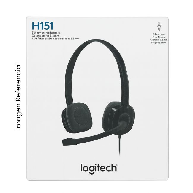 LOGITECH AUDIFONO ESTEREO H151 C/MICROFONO 3.5MM NEGRO