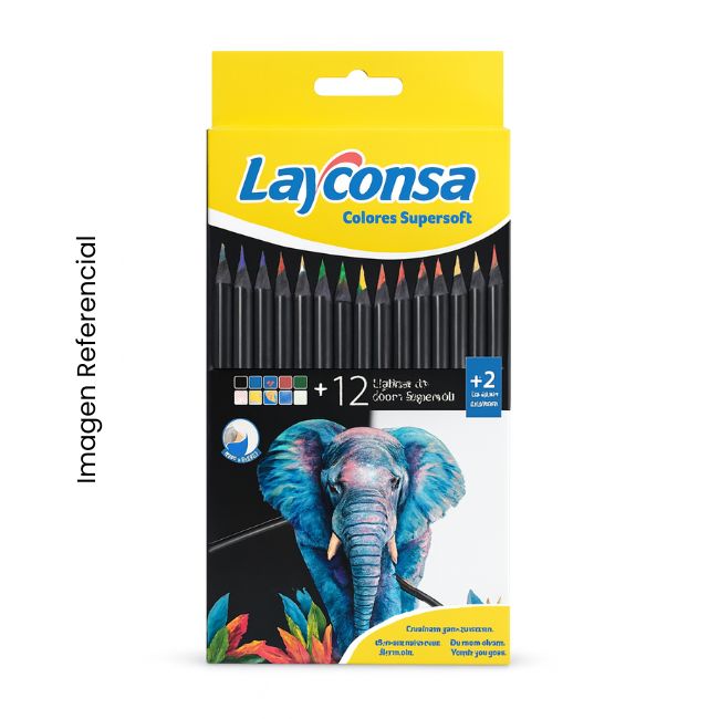 LAYCONSA COLORES LARGOS X12 +2 COLORES PIEL SUPERSOFT