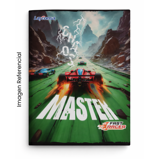 LAYCONSA CUADERNO A4 CUADRICULADO FAST RACER 80 HOJAS