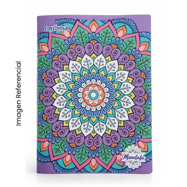 LAYCONSA CUADERNO A4 CUADRICULADO MANDALAS 80 HOJAS