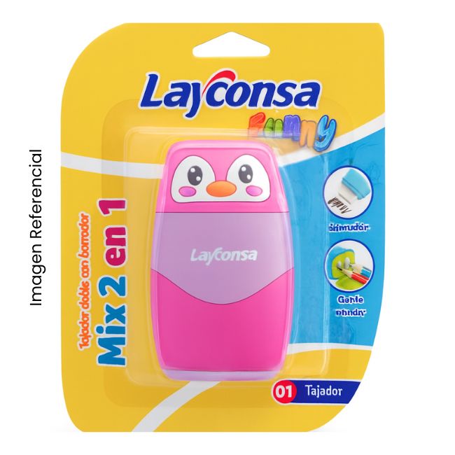 LAYCONSA TAJADOR/BORRADOR DOBLE CON DEPOSITO FUNNY