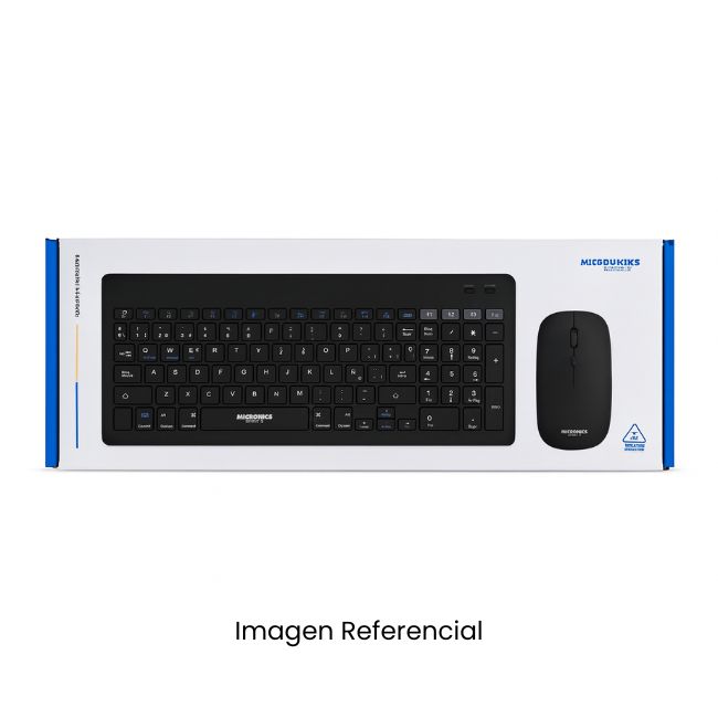 MICRONICS KIT TECLADO + MOUSE SPIRIT3 BLACK WT800-3M INALAMBRICO SMART TV