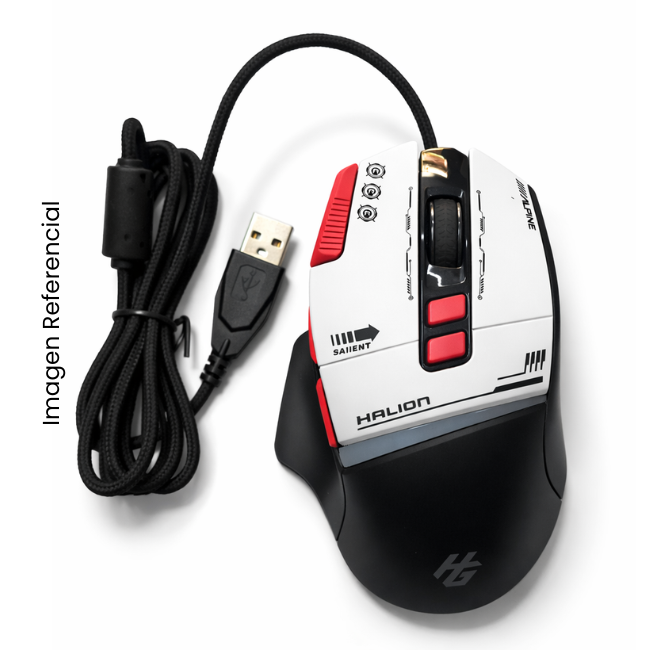 HALION MOUSE GAMER RGB 7200 DPI M607 BLANCO