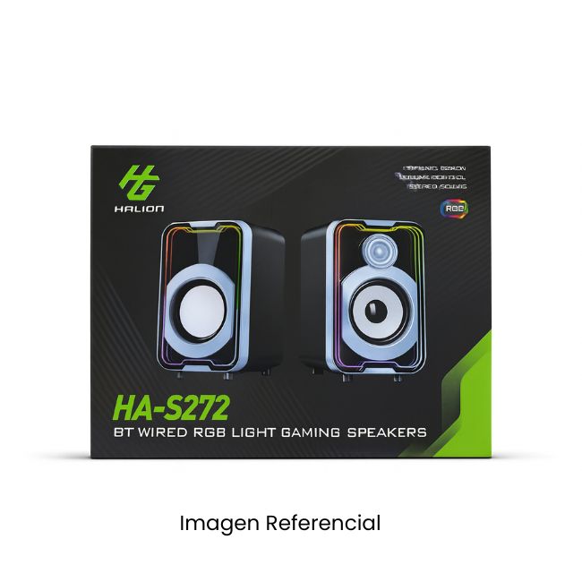 HALION PARLANTE GAMER RGB HA-S272 BLUETOOTH + USB ESTEREO