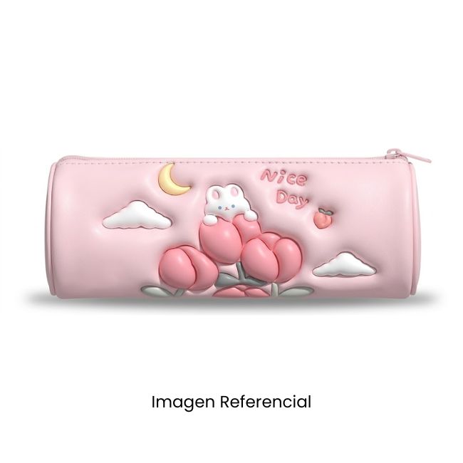 KAWAII CARTUCHERA TUBULAR DISEÑO CONEJO Y1011