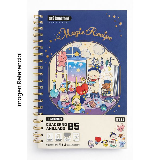 STANDFORD CUADERNO ESPIRAL B5 120HJ #BT21