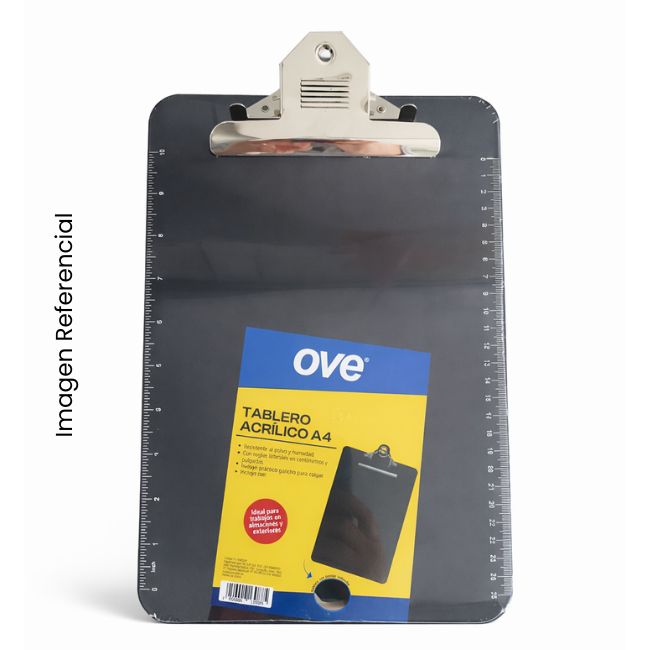 OVE TABLERO ACRILICO A4 NEGRO