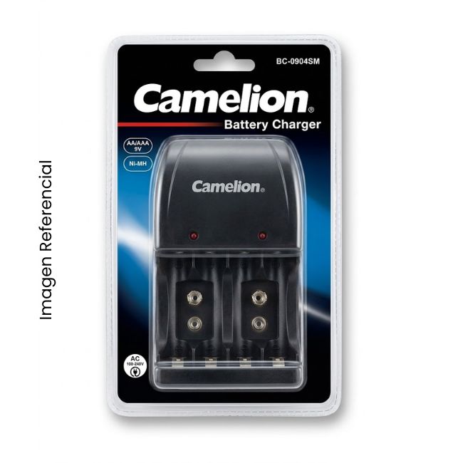 CAMELION CARGADOR UNIVERSAL BC-0904SM AA/AAA/9V Ni-Cd/Ni-MH 220V