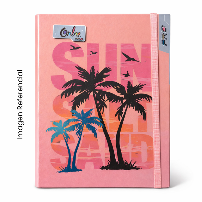 ONLINE CUADERNO ANILLADO 150HJ A5 TAPA DURA CON LIGA - PRO