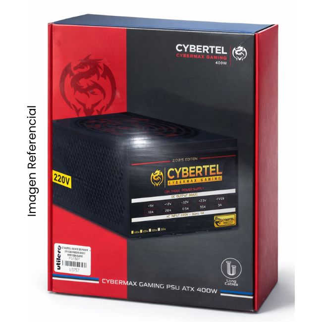 CYBERTEL FUENTE DE PODER ATX CBX P4000 400W PPFC CON CABLE