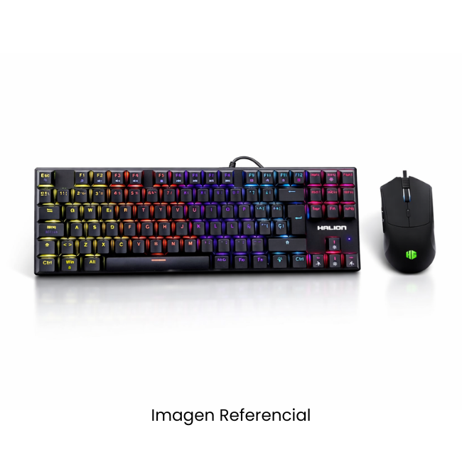 HALION KIT TECLADO MOUSE MECANO K203C GAMER 
