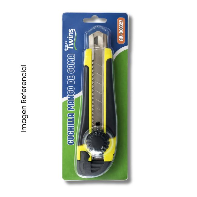 TWINS CUTTER NAVAJA MANGO DE GOMA 18MM AR-00322