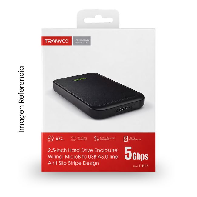 TRANYOO CASE PARA DISCO DURO 2.5PULG T-EP3 USB A SATA