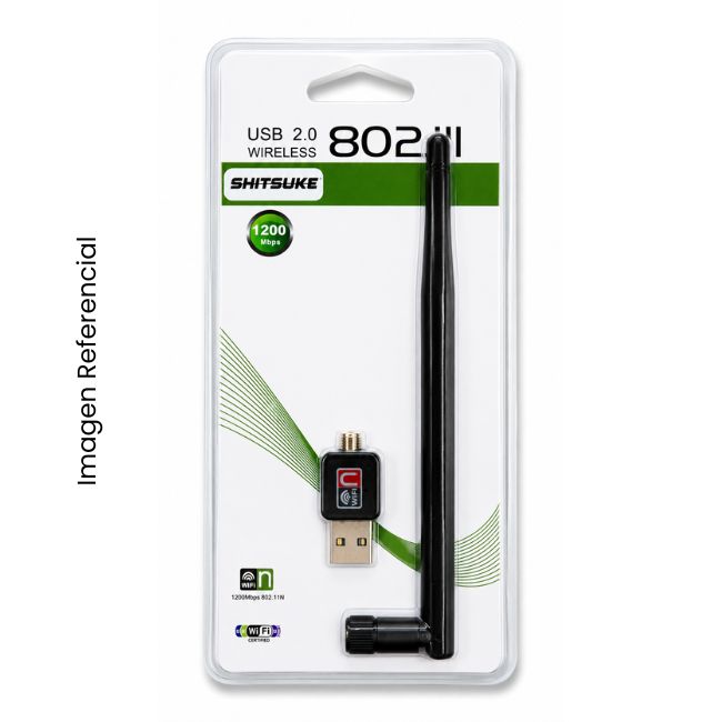 SEITON ANTENA WIFI USB 2.0 ADAPTADOR 1200 MBPS WIRELESS
