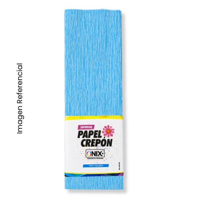 PAPEL CREPON CELESTE 50X80CM