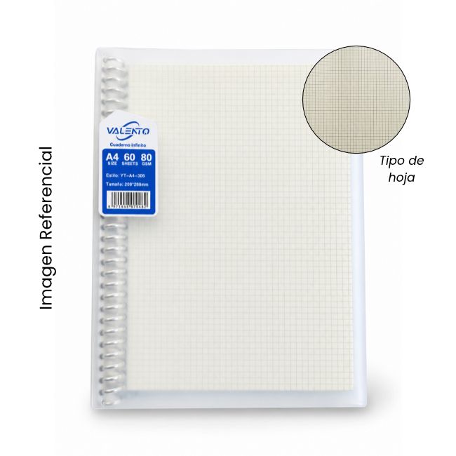 KAWAII CUADERNO ANILLADO INFINITO A4 60HOJAS 80GR 1026331