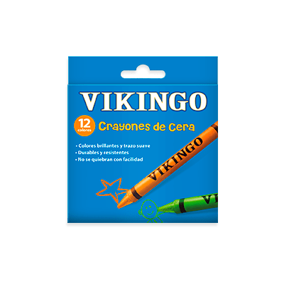 [R0012] VIKINGO CRAYONES DELGADOS CJX12