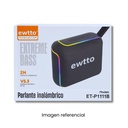 EWTTO PARLANTE BLUETOOTH ET-P1111B PORTATIL NEGRO 5W RGB USB TF FM RECARGABLE 