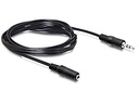 CABLE AUDIO AUXILIAR 3.5MM A 3.5MM MACHO - HEMBRA 3M