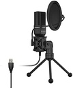 MICROFONO SF777 CON CONDESANDOR + TRIPODE + FILTRO USB PARA PC GAMER