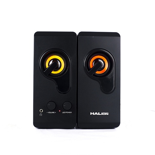 [R9671] HALION PARLANTE 2.0 HA-S328 USB + AUDIO 5WX2 LUZ RGB GAMER