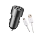 SUPER CARGADOR CIGARRERA 6.5A 30W CARGA RAPIDA + CABLE TIPO V8