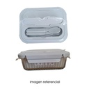 DONNA TAPER HERMETICO C/CUBIERTOS 1050ML GRIS