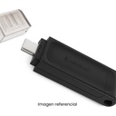 KINGSTON MEMORIA USB TIPO C 64GB DT70 3.2 GEN1 NEGRO 5 AÑOS GARANTIA