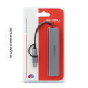 ASTROM HUB USB MH2381 8EN1 TYPE-C+USB3.0+4XUSB2.0+SD+mSD+3.5mm JACK NEGRO