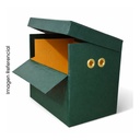 CAJA ARCHIVERA DE CARTON PRENSADO VERDE 32x35x51