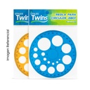 TWINS REGLA PARA CIRCULOS 360° COLORES SURTIDO AR-01197