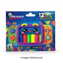 ARTESCO PLASTILINA JUMBO NEON CJAX12 NUEVO 