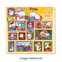 KAWAII STICKERS OSO Y CONEJO 17X17CM 3D 1021365