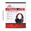 REDRAGON AUDIFONO GAMER CRAGBLADE H541 NEGRO RGB MICRÓFONO DESMONTABLE
